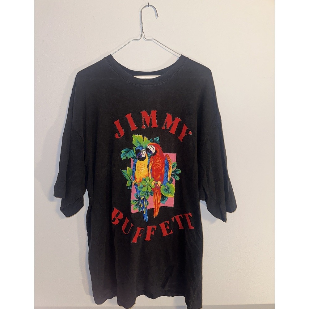 VTG 90s Jimmy Buffet‎ T Shirt XL Parrot Tropical Musical Tour Concert FAST Tag